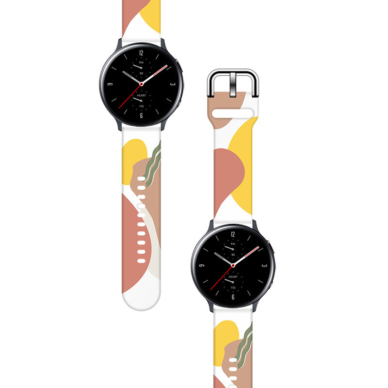 Samsung Galaxy Watch FE okosóra szíj - Strap Moro color 7 színes szilikon szíj (szíj szélesség: 20 mm)