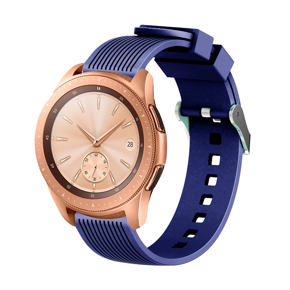 Samsung Galaxy Watch7 okosóra szíj - DEVIA Deluxe kék szilikon szíj (20 mm szíj szélesség)