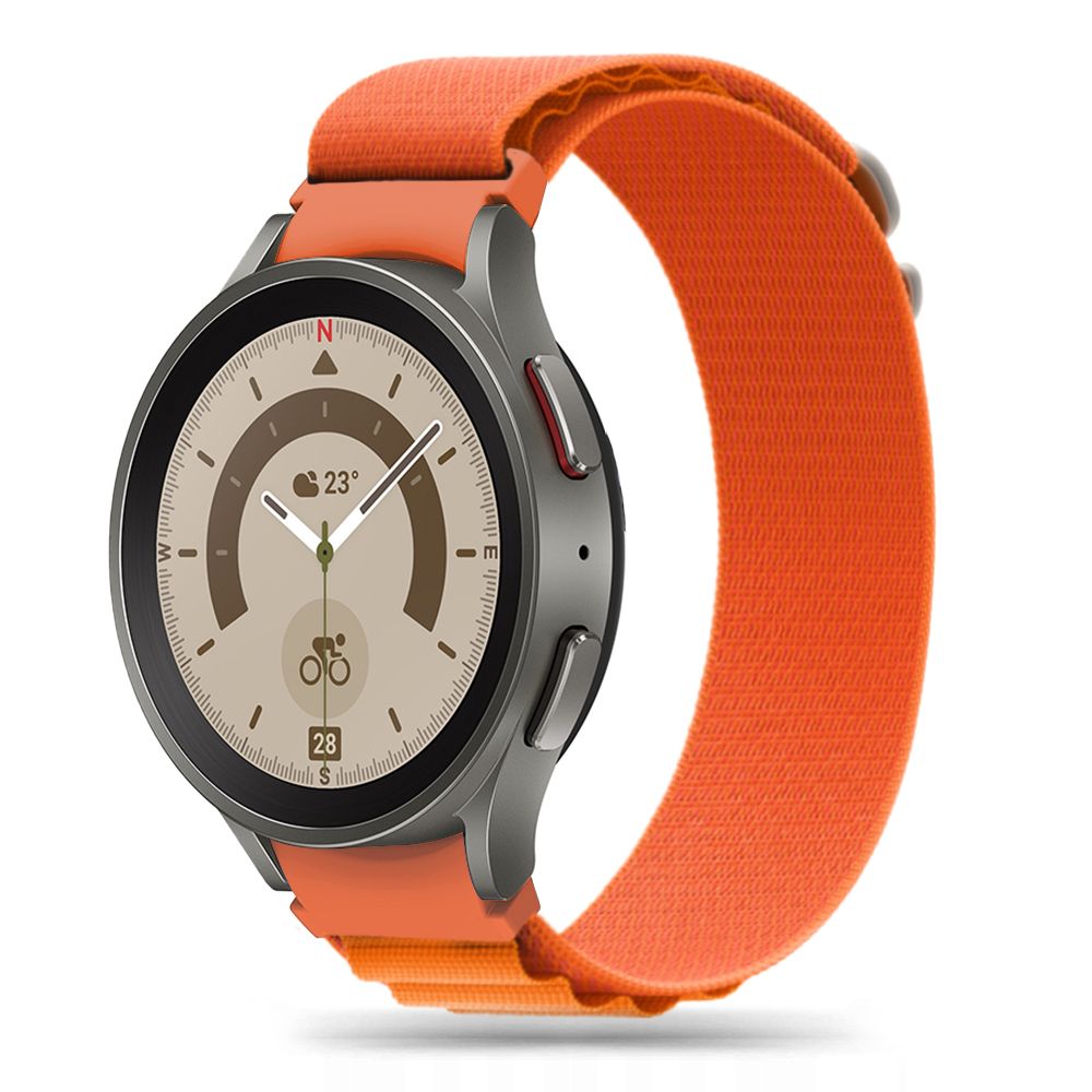 Samsung Galaxy Watch7 okosóra szíj - nylon narancs szövet szíj