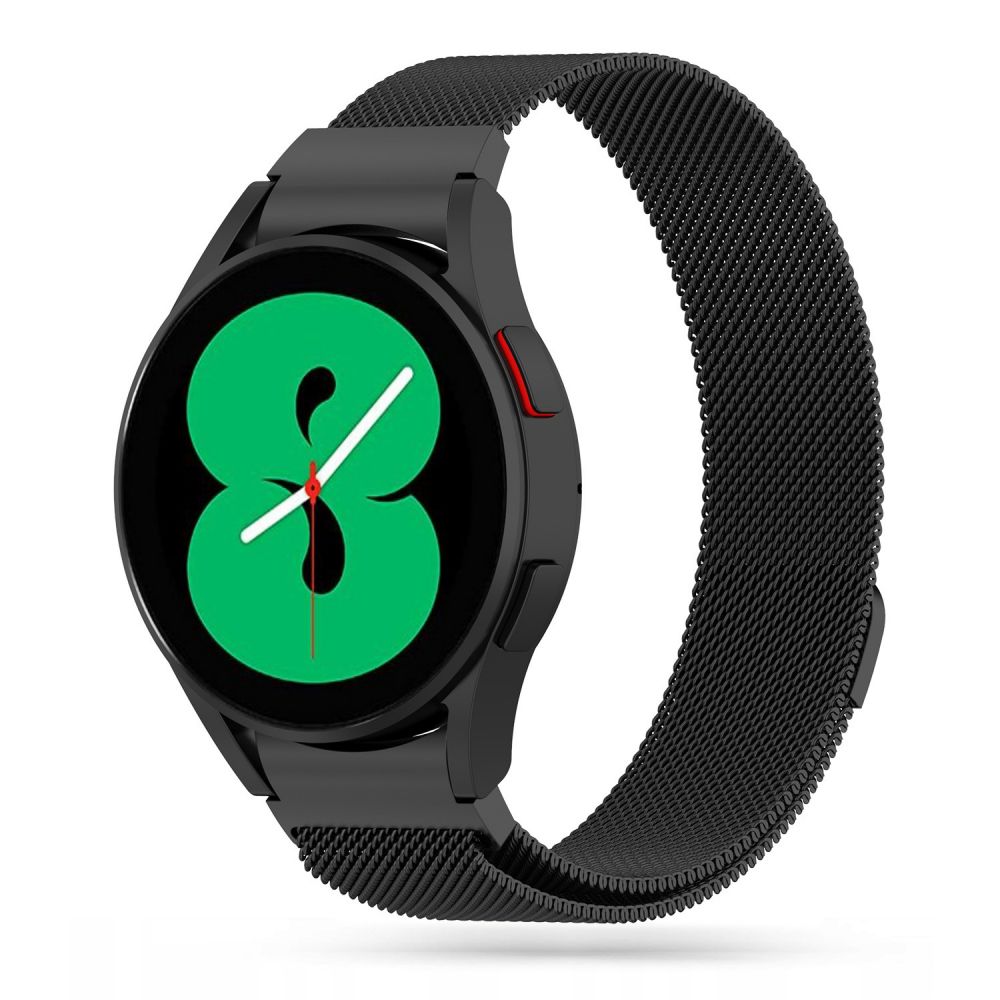 Samsung Galaxy Watch7 - TECH-PROTECT Milaneseband ”2” - mágneses fekete fémszíj (20 mm szíj szélesség)