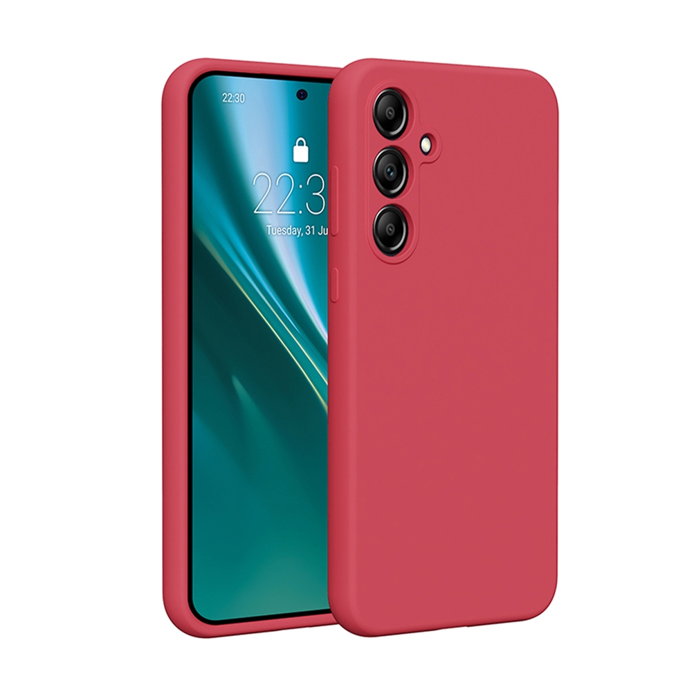 Samsung Galaxy A55 5G telefontok - Etteri - málna színű szilikon hátlap tok