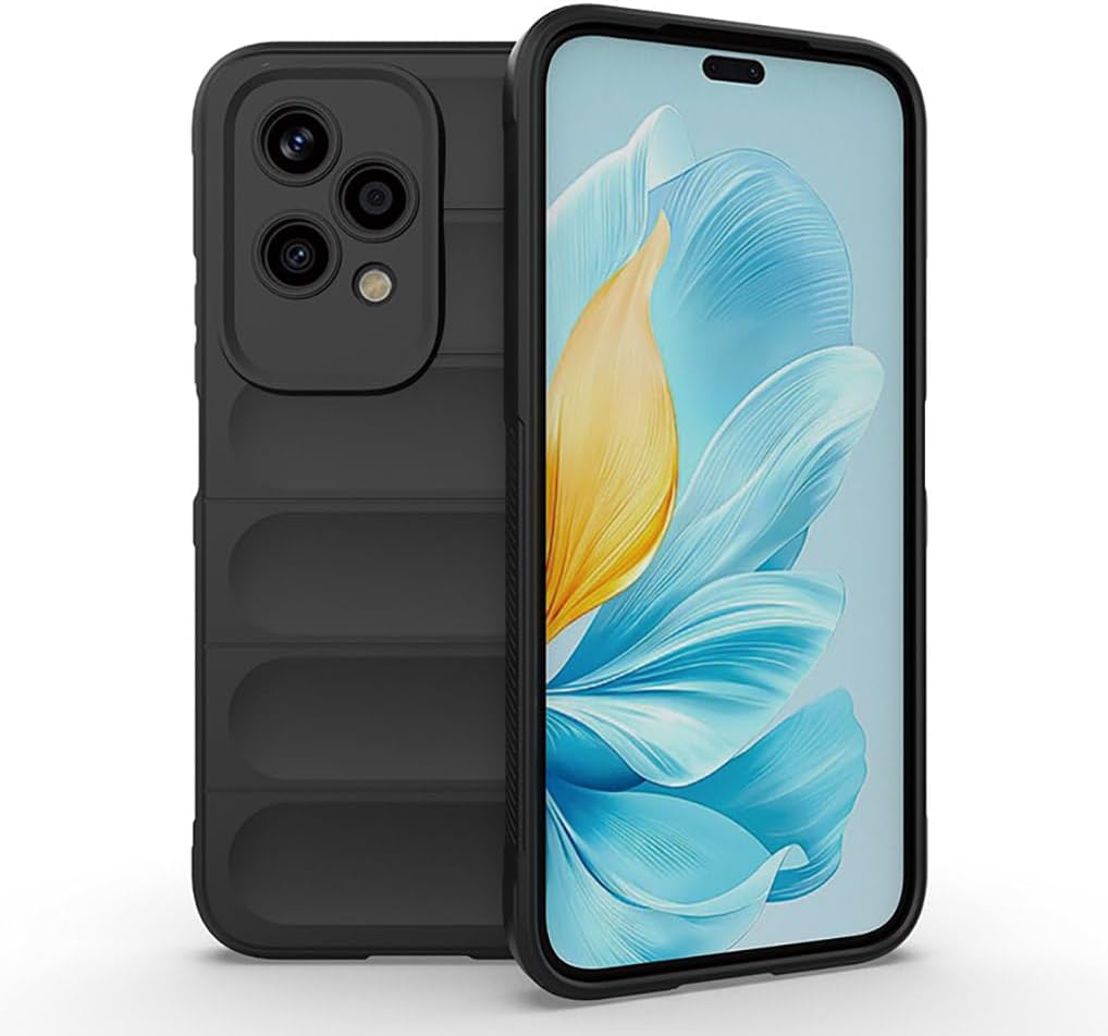 Honor 200 Lite 5G telefontok - Pastel Armor - fekete szilikon hátlap tok