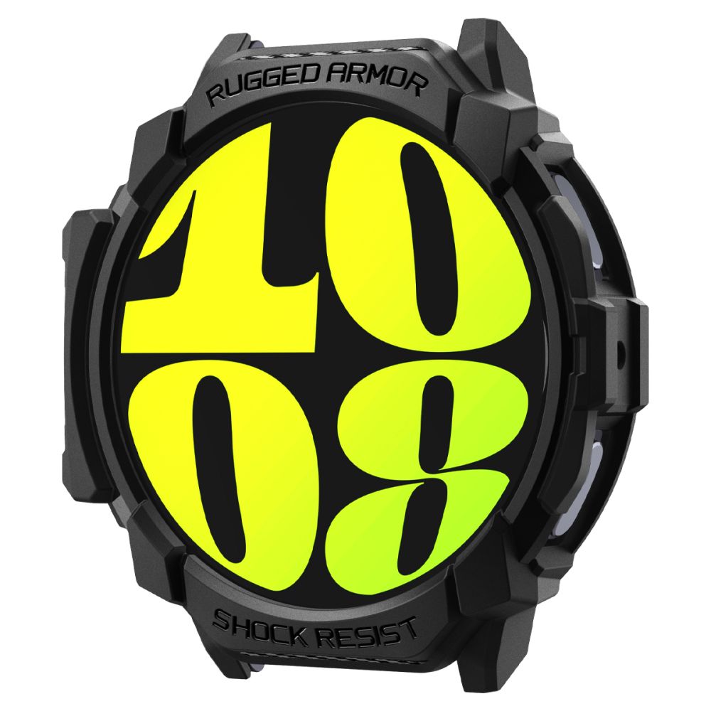 Samsung Galaxy Watch 7 (44 mm) okosóra tok - SPIGEN RUGGED ARMOR matt fekete szilikon tok
