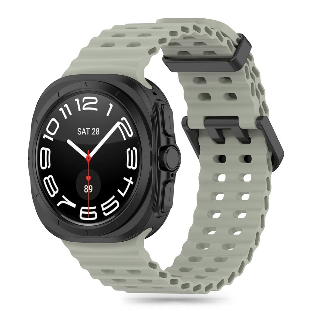 Samsung Galaxy Watch ULTRA (47 mm) okosóra szíj - Tech-Protect IconBand Pro - olíva zöld szilikon szíj