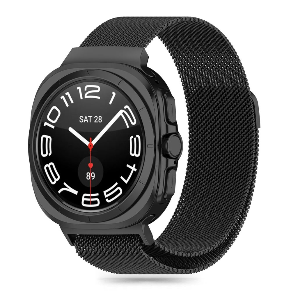 Samsung Galaxy Watch ULTRA (47 mm) - TECH-PROTECT Milaneseband - mágneses fekete fémszíj