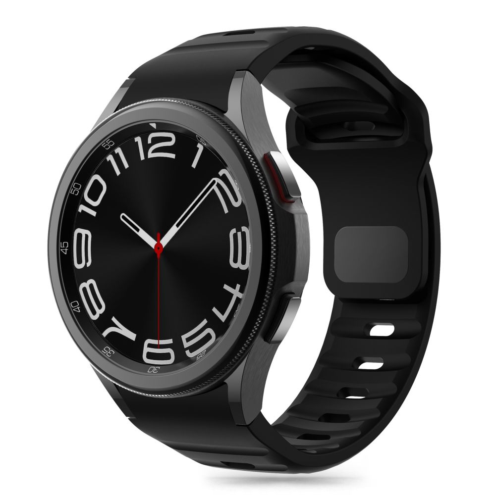 Samsung Galaxy Watch 7 okosóra szíj - Tech-Protect - fekete szilikon szíj (szíj szélesség: 20 mm)