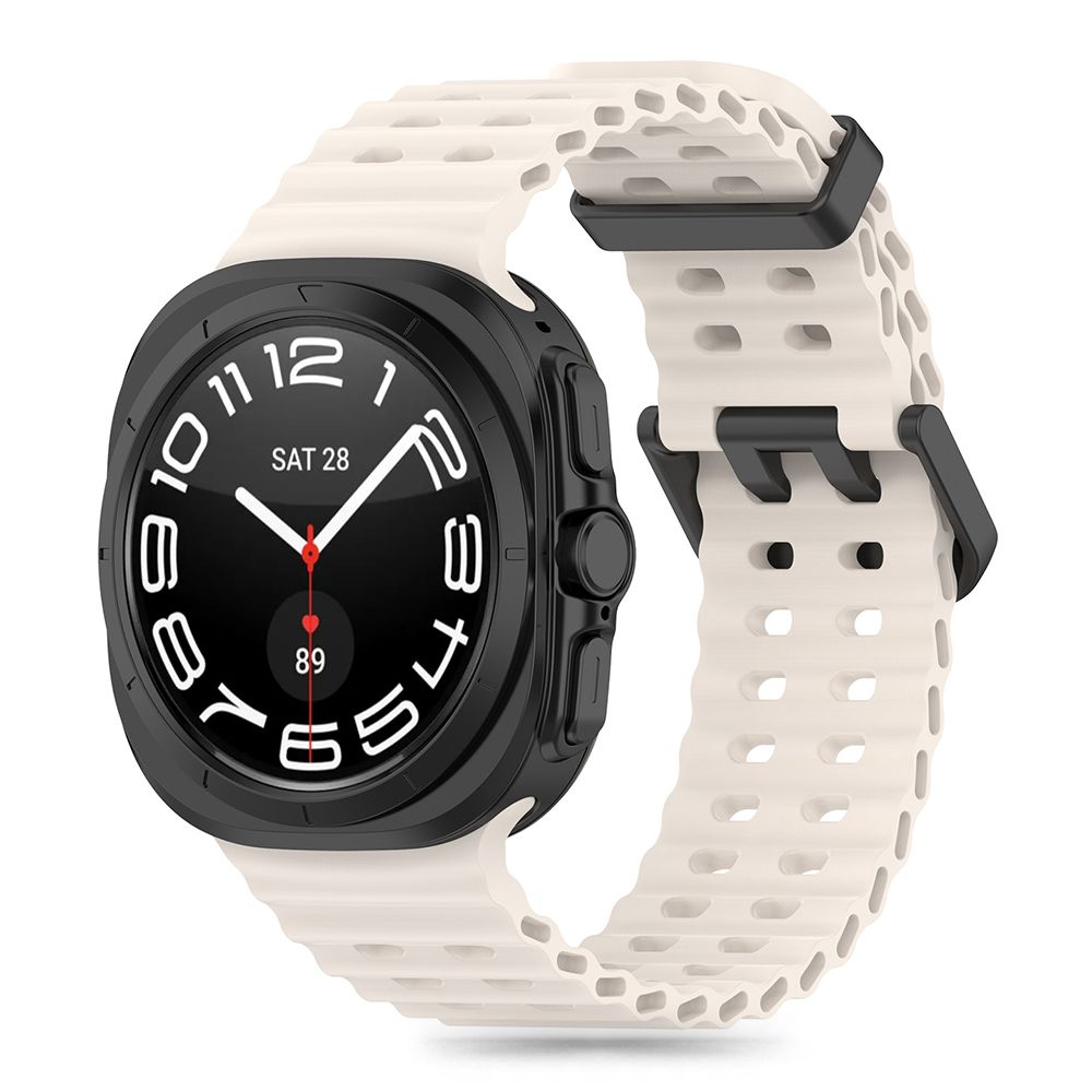 Samsung Galaxy Watch ULTRA (47 mm) okosóra szíj - Tech-Protect IconBand Pro - fehér szilikon szíj