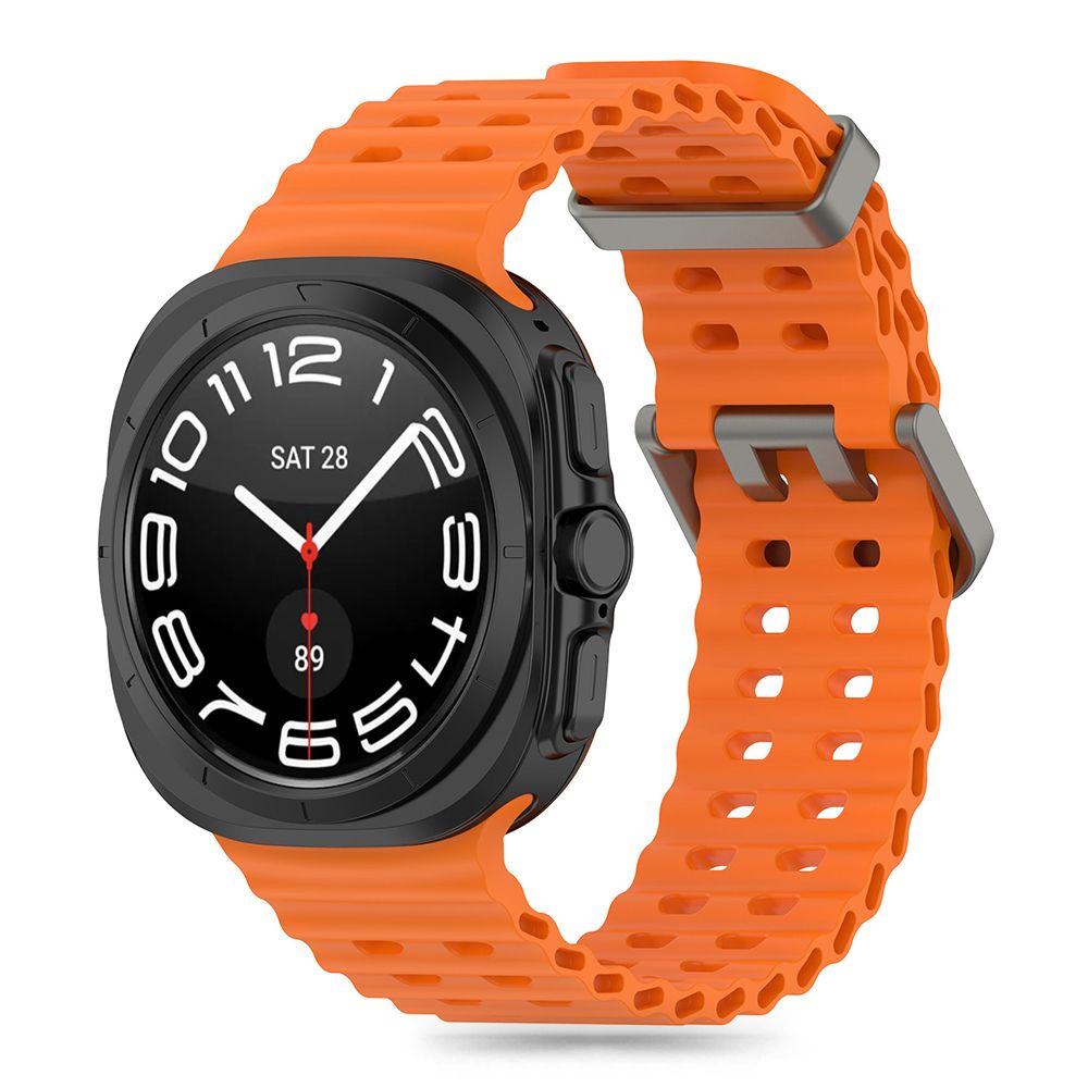 Samsung Galaxy Watch ULTRA (47 mm) okosóra szíj - Tech-Protect IconBand Pro - narancssárga szilikon szíj