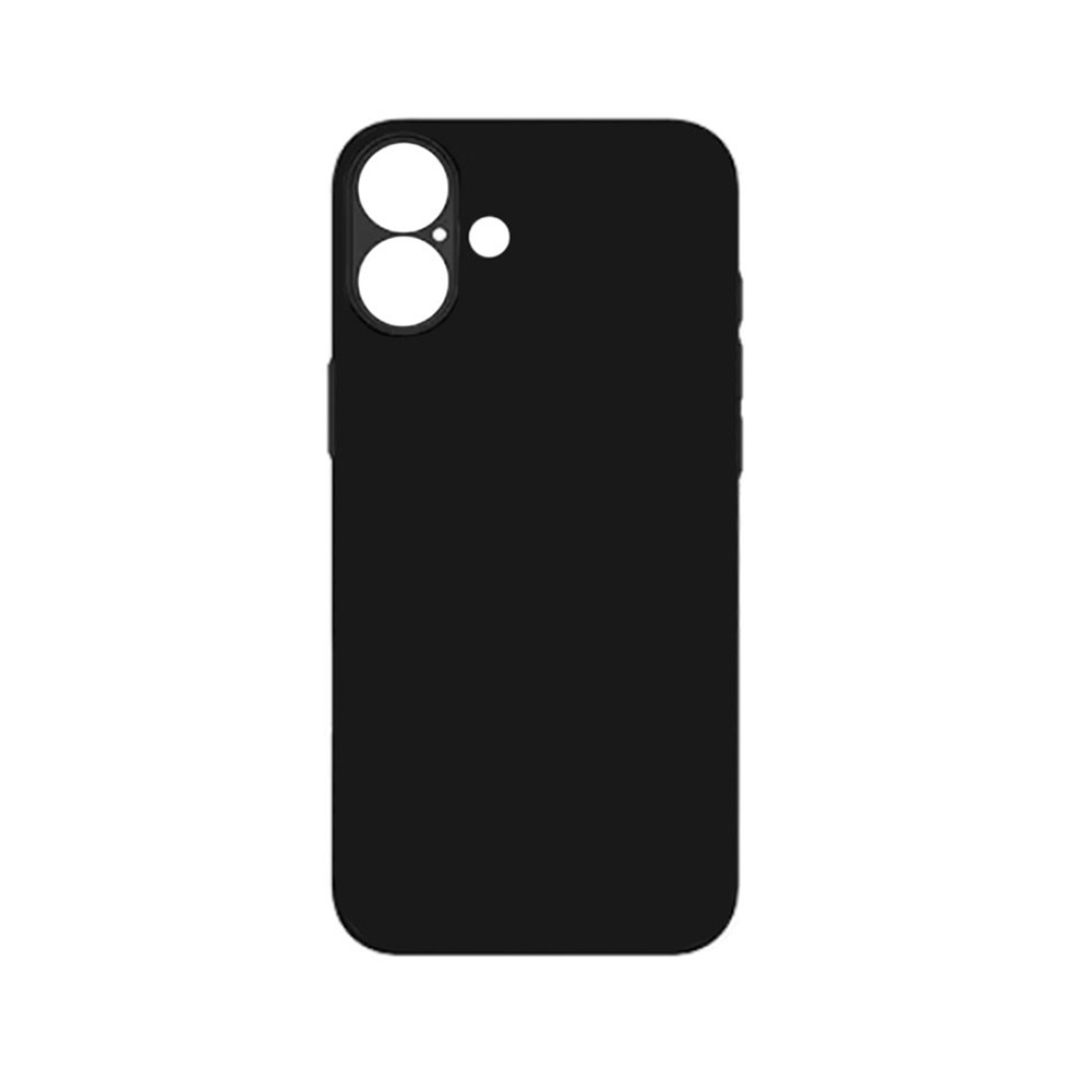 iPhone 16 telefontok - fekete szilikon hátlap tok ﻿