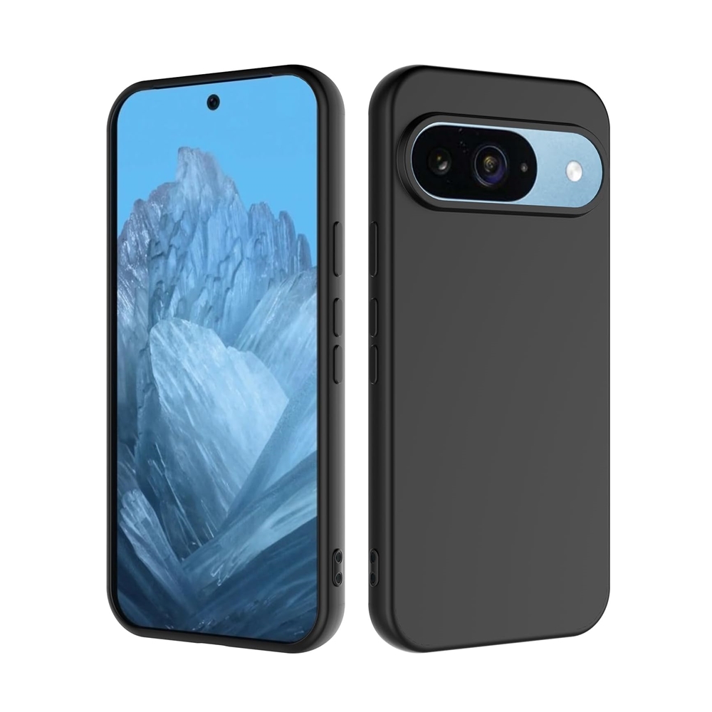 Google Pixel 9 telefontok - fekete szilikon hátlap tok