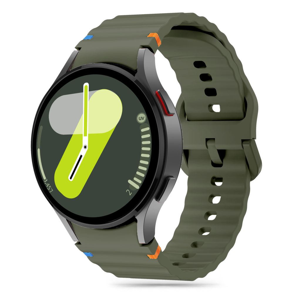 Samsung Galaxy Watch7 - TECH-PROTECT Sport - zöld szilikon szíj (20 mm szíj szélesség)