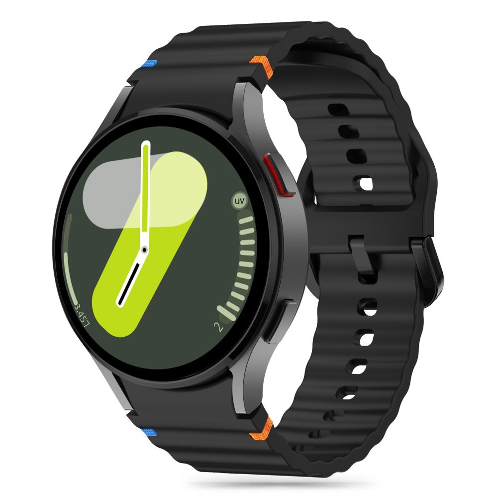 Samsung Galaxy Watch7 - TECH-PROTECT Sport - fekete szilikon szíj (20 mm szíj szélesség)