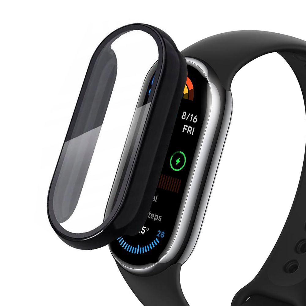 Xiaomi Mi Band 9 / 9 NFC védő tok - Tech-Protect Defense360 - fekete műanyag/üveg okosóra védő tok