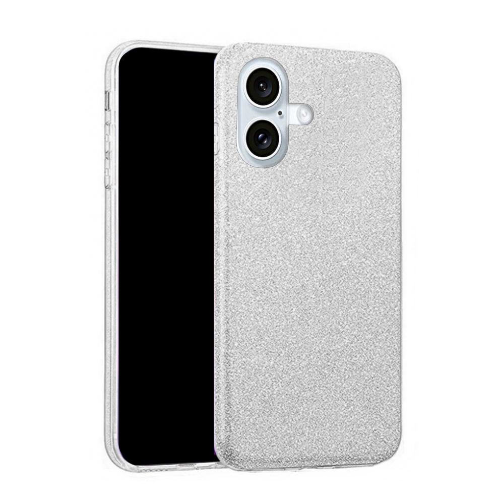 iPhone 16 Plus telefontok - Ezüst Shiny hátlap tok
