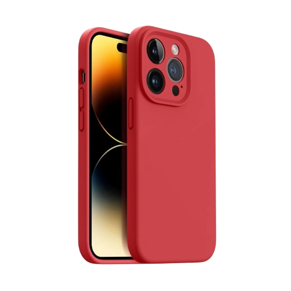 iPhone 16 Pro telefontok - piros szilikon hátlap tok ﻿