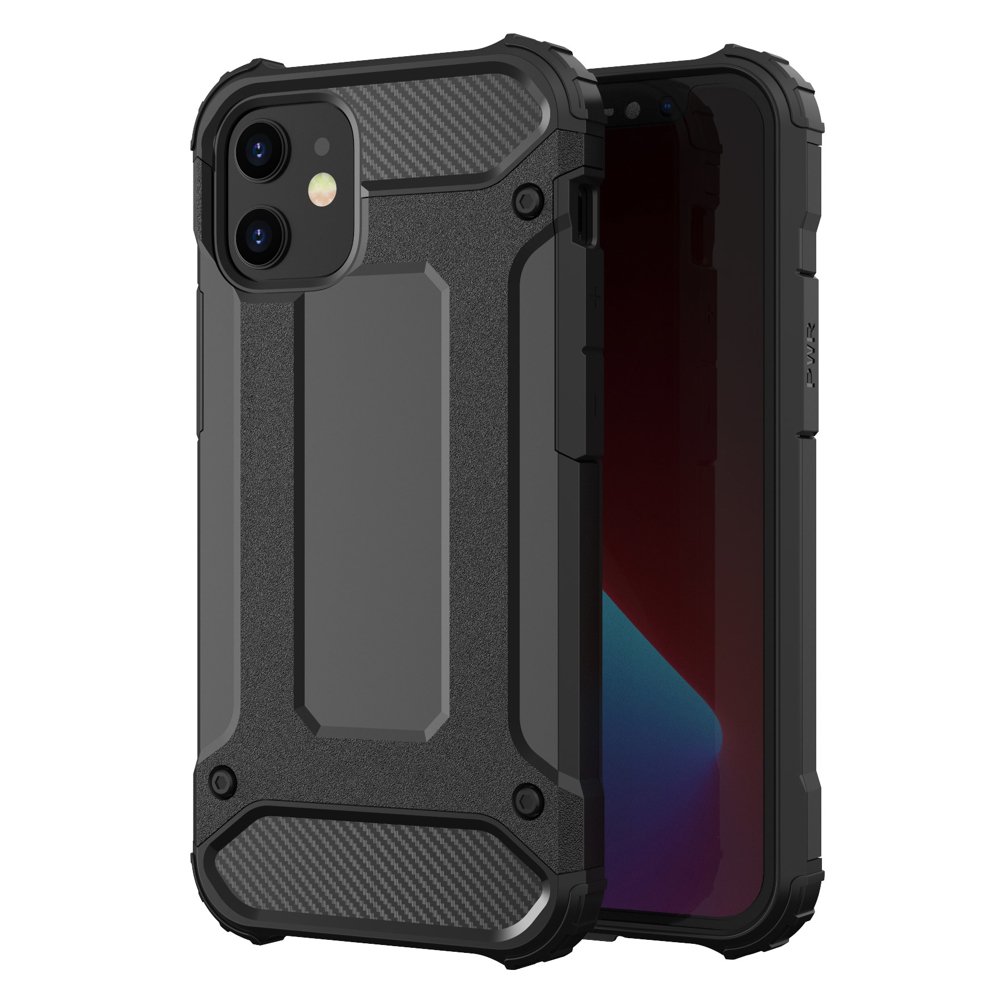 Telefontok iPhone 16 Plus - Defender II fekete ütésálló hátlap tok