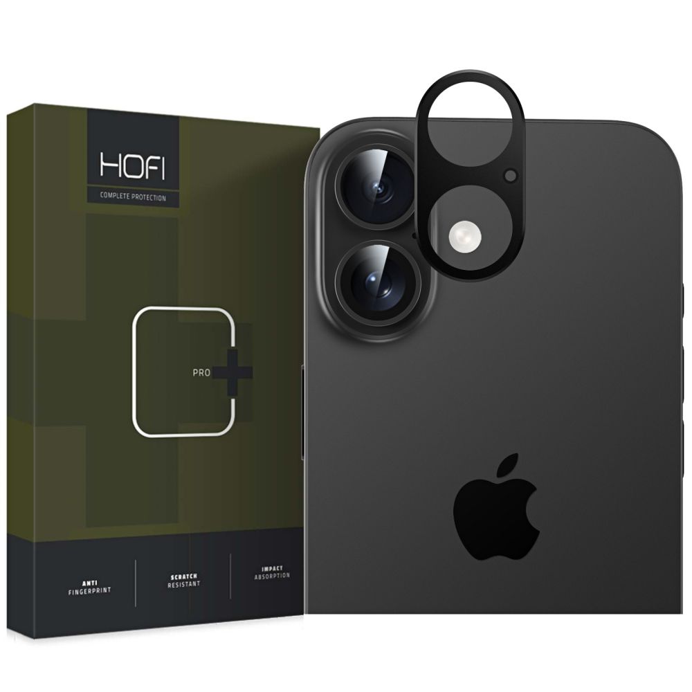 iPhone 16 Plus - HOFI kameravédő keret fekete (A TELJES KAMERASZIGETET FEDI)