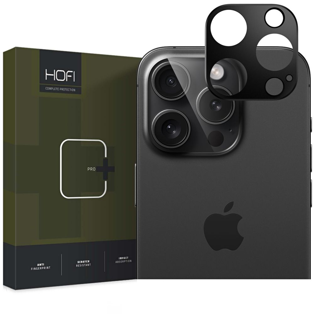 iPhone 16 Pro - HOFI kameravédő keret fekete (A TELJES KAMERASZIGETET FEDI)
