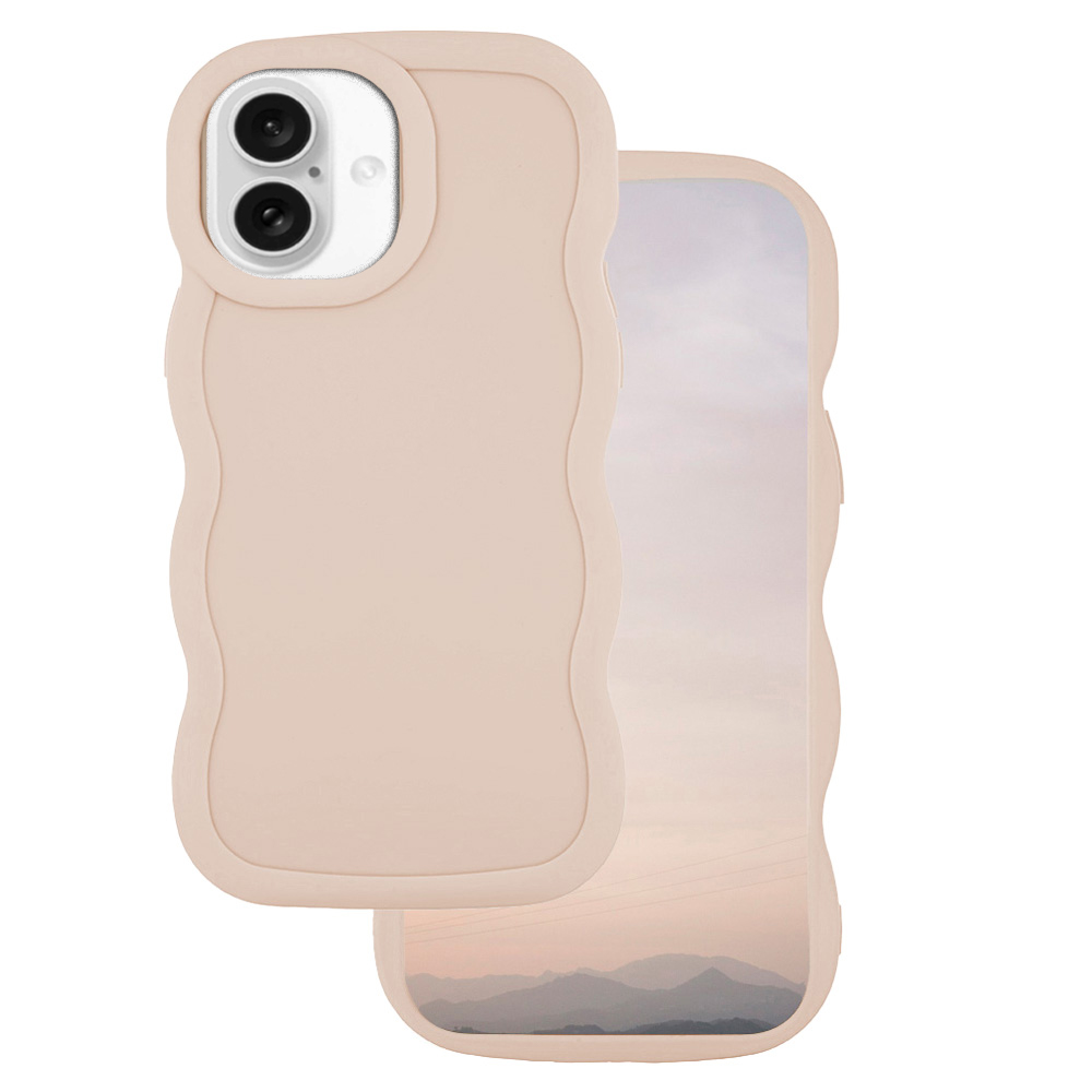 iPhone 16 Plus telefontok - Candy - bézs szilikon hátlap tok