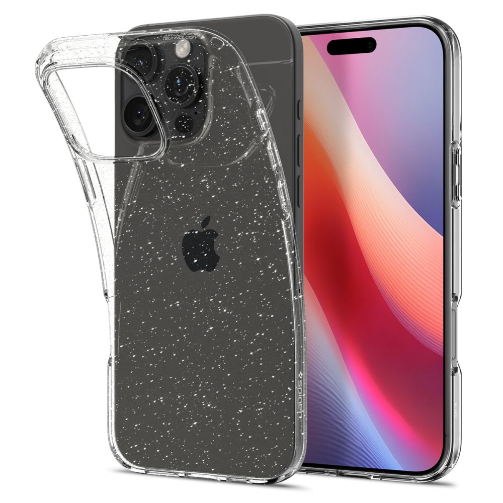 Telefontok iPhone 16 Pro - Spigen Liquid Crystal Glitter TPU átlátszó tok