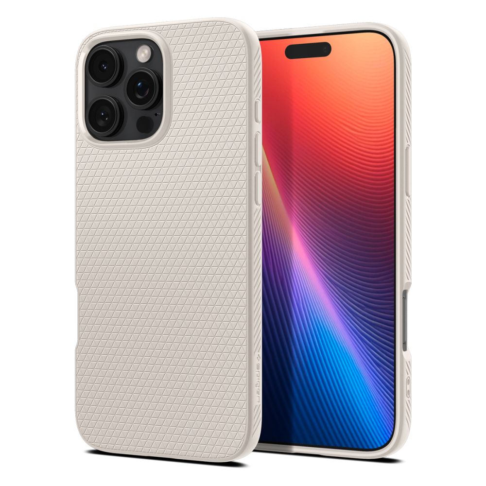 Telefontok iPhone 16 Pro - SPIGEN LIQUID AIR - TITÁNIUM szilikon tok