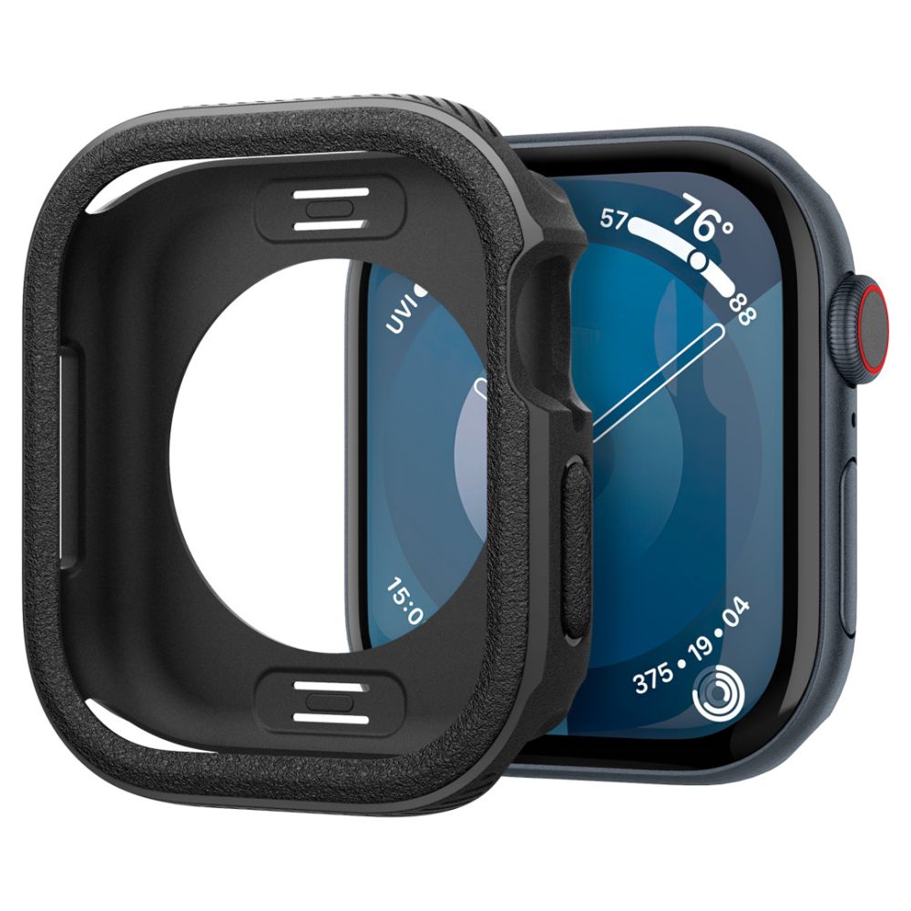 Apple Watch 10 (42 mm) okosóra tok - Caseology - matt fekete szilikon tok