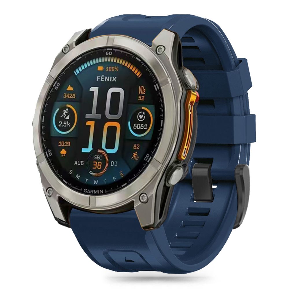 GARMIN FENIX 5X / 5X PLUS / 6X / 6X PRO / 7X / 8 (47 mm) - TECH-PROTECT kék szilikon szíj