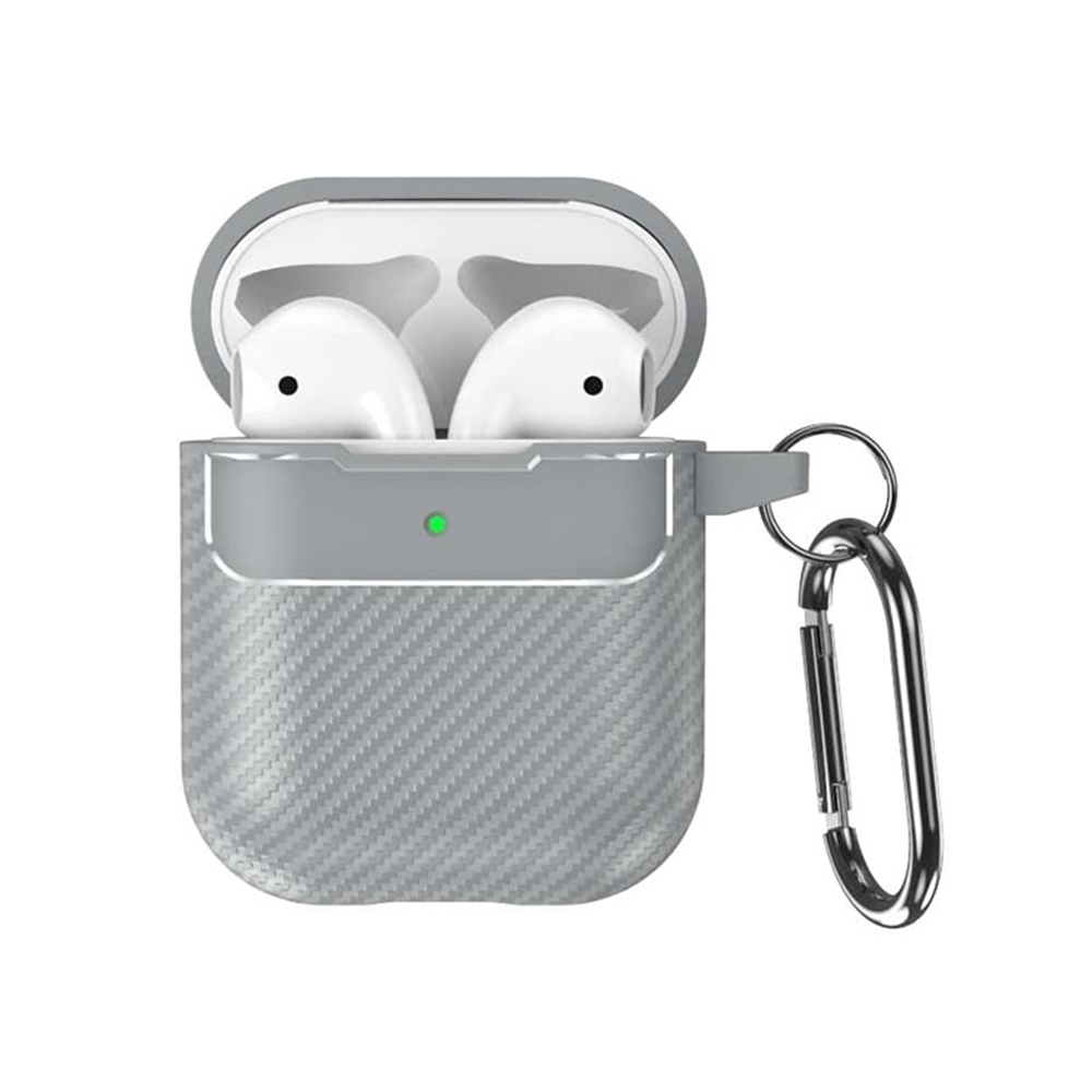 AirPods 4 - Carbon mintás szürke, karabinerrel