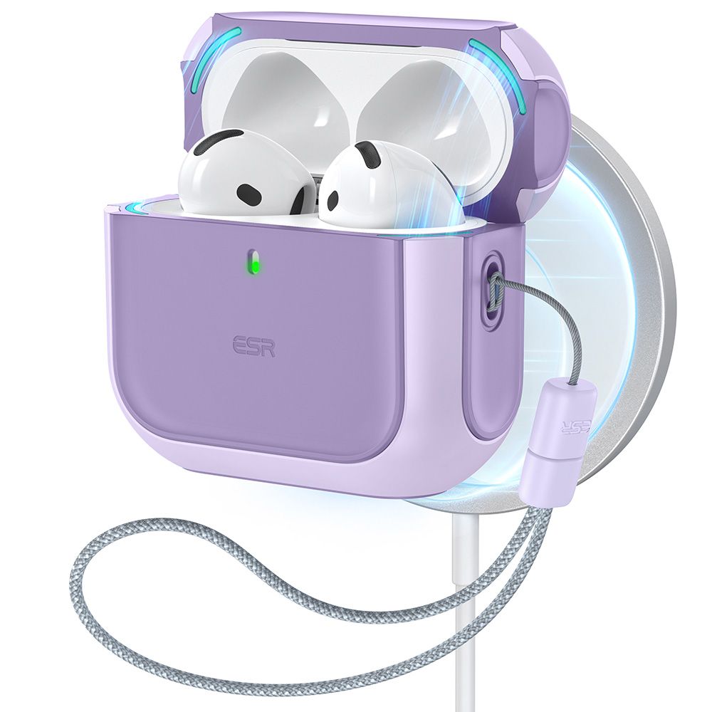 ESR ORBIT HALOLOCK MAGSAFE - AirPods 4 tartó - lila tok