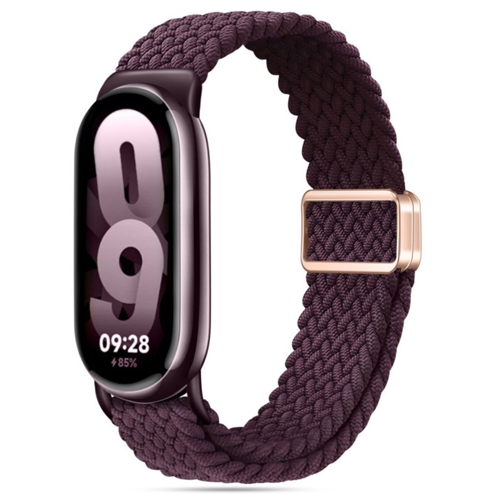 Xiaomi Smart Band 8 / 9 / NFC okosóra szíj - Tech- Protect Nylonmag - sötétlila szövet szíj