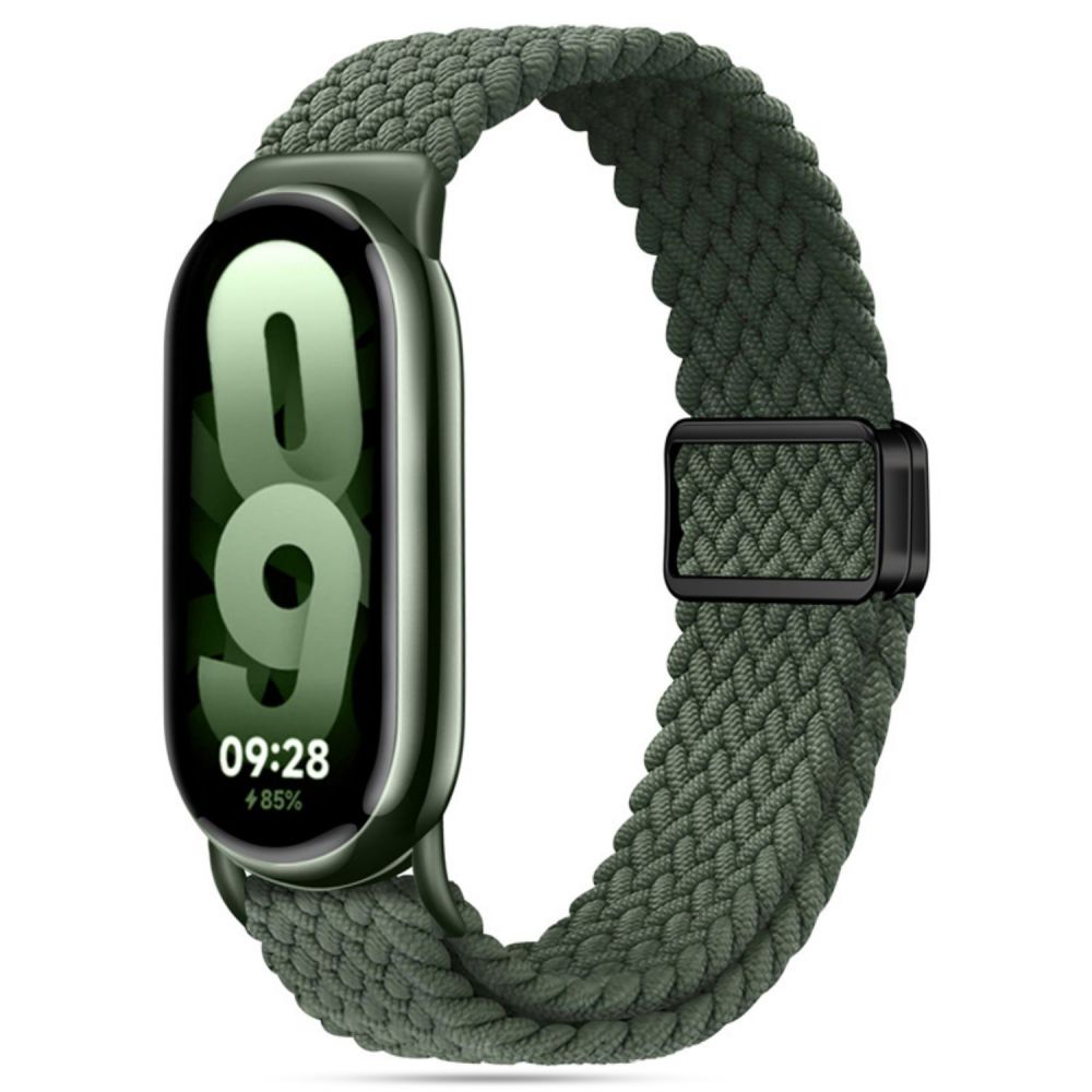 Xiaomi Smart Band 8 / 9 / NFC okosóra szíj - Tech- Protect Nylonmag - zöld szövet szíj