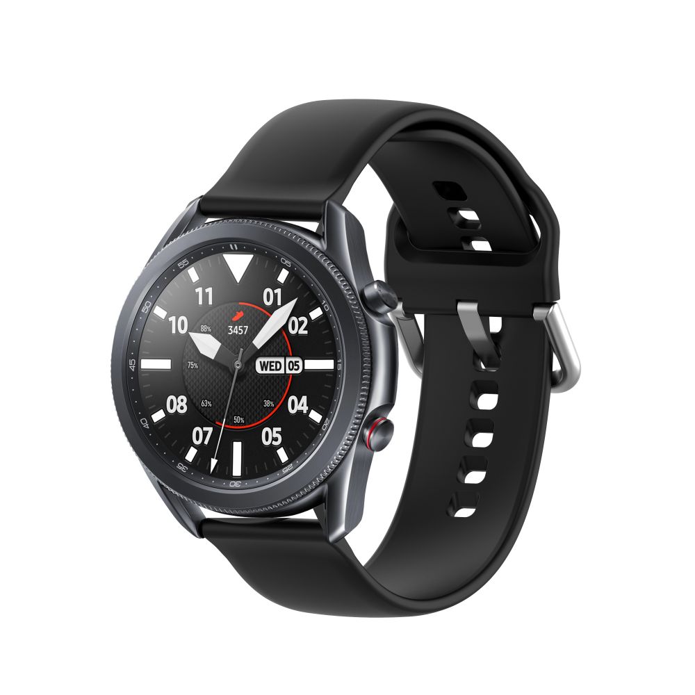 Huawei Watch GT 5 (46 mm) okosóra szíj - fekete szilikon szíj