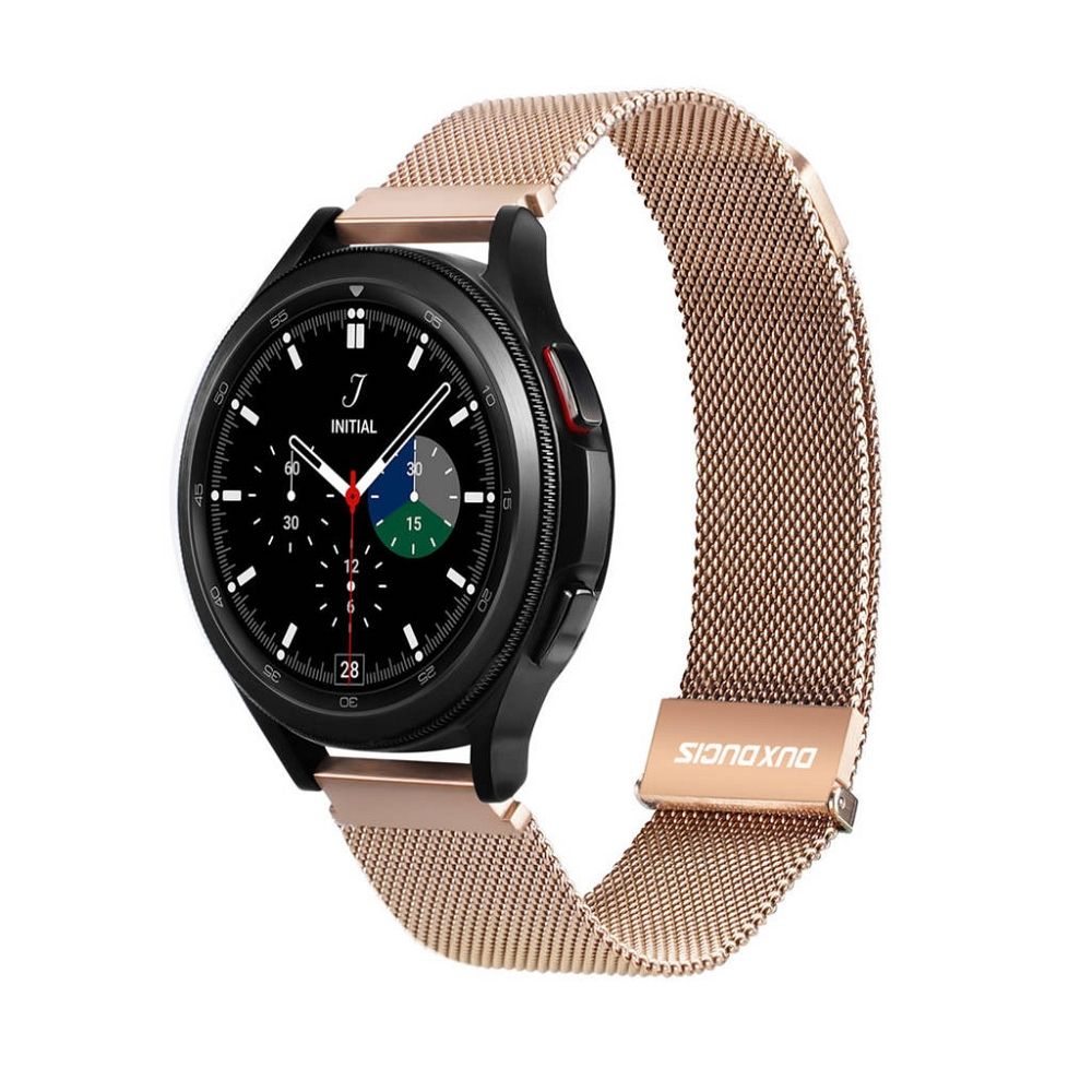 Huawei Watch GT 5 (46 mm) okosóra szíj - Dux Ducis Milanese - mágneses arany fémszíj (22 mm)