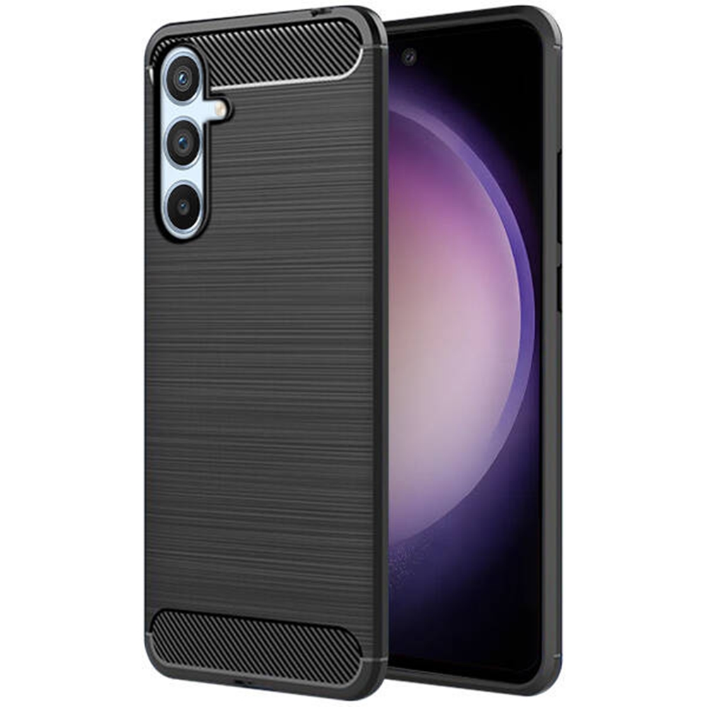 Samsung Galaxy A16 5G telefontok - CARBON fekete szilikon hátlap tok