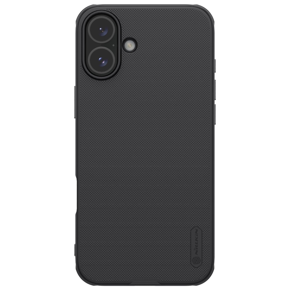 iPhone 16 telefontok - Nillkin Super Frosted - fekete hátlap tok