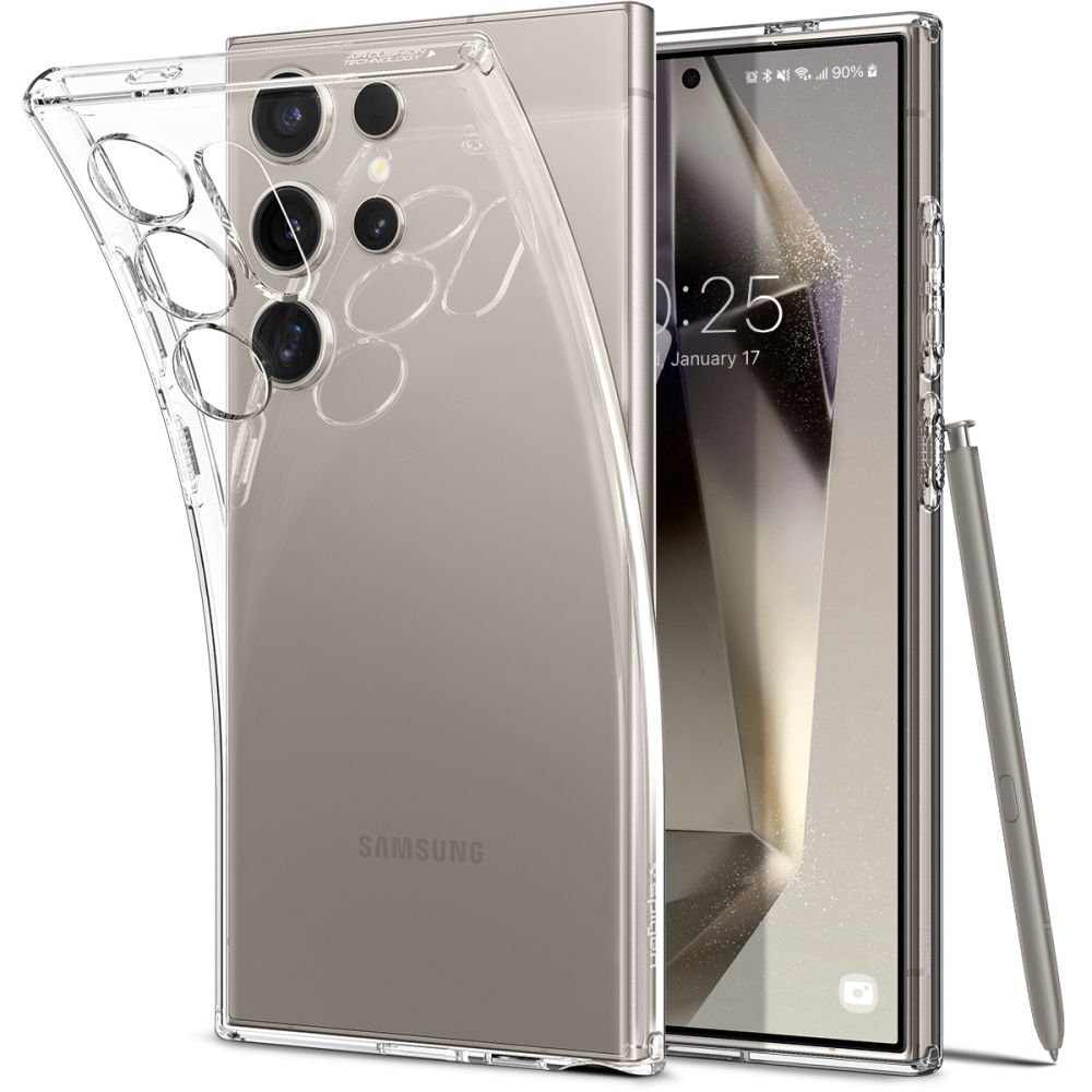 Telefontok Samsung Galaxy S24 Ultra - SPIGEN Liquid Crystal Clear - átlátszó hátlap tok