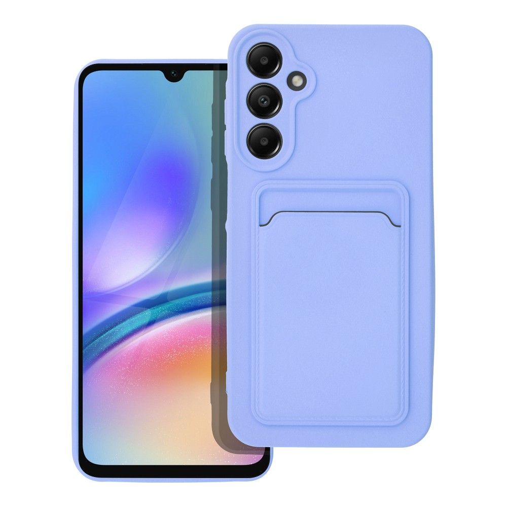 Samsung Galaxy A16 5G telefontok - Forcell Card - lila kártyatartós szilikon hátlap tok ﻿