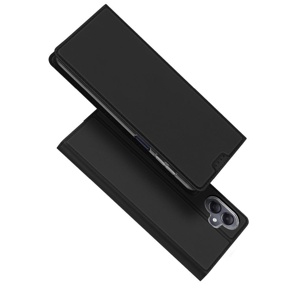 Samsung Galaxy A06 telefontok - Dux Ducis fekete flipcover tok