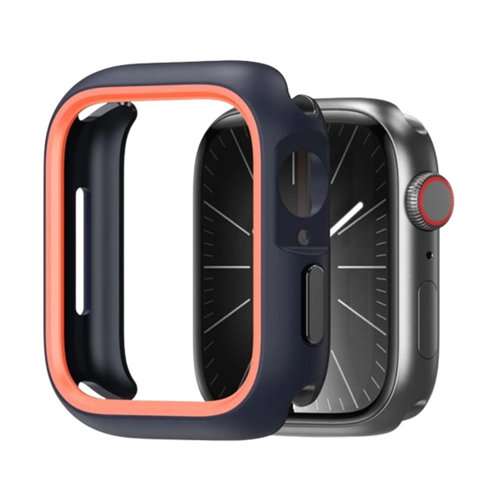 Dux Ducis Bamo - műanyag védő keret Apple Watch 7/8/9 (45 mm) okosórához fekete/narancssárga