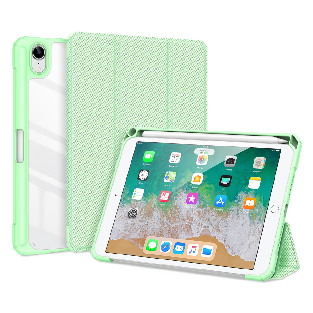 Tablettok iPad Mini 7 2024 - DUX DUCIS TOBY zöld ütésálló tok ceruza tartóval