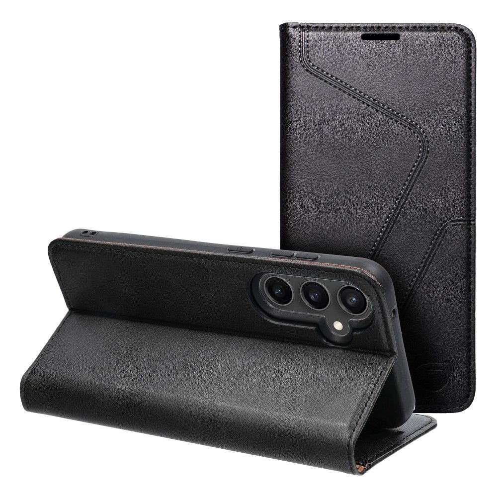 Telefontok Samsung Galaxy S24 - Jelblokkolós (RFID) fekete mágneses könyvtok