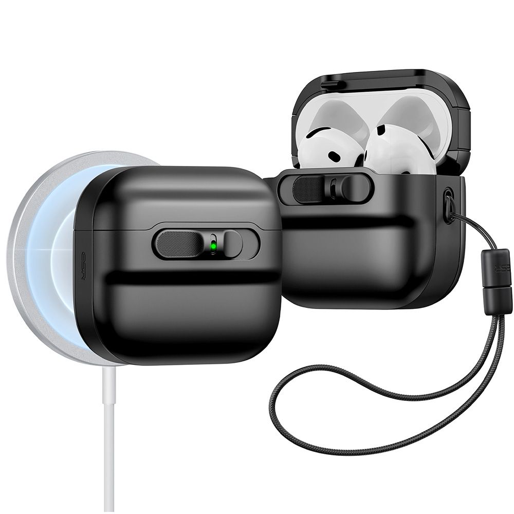 Airpods 4 tartó: ESR Pulse HALOLOCK MAGSAFE AirPods 4 tartó - fekete tok
