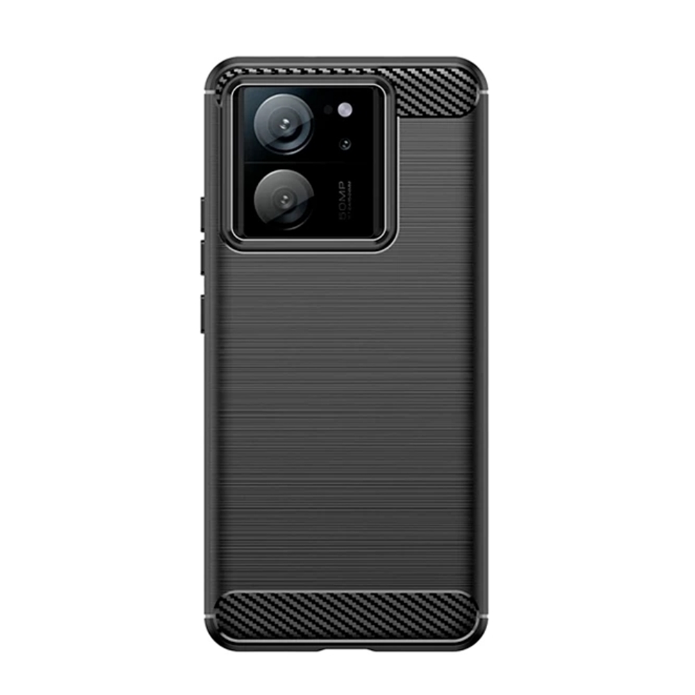 Xiaomi 13T Pro 5G Telefontok - Carbon Fiber fekete szilikon hátlap tok