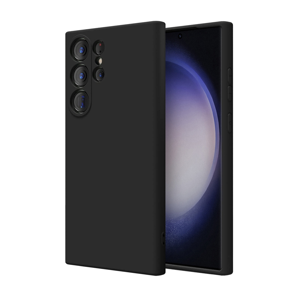 Samsung Galaxy S25 Ultra telefontok - fekete szilikon hátlap tok