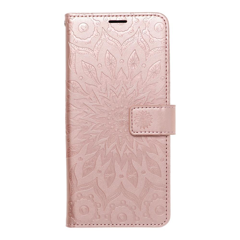 Xiaomi Redmi 14C telefontok - MEZZO mandala mintás rose gold mágneses szilikon keretes könyvtok