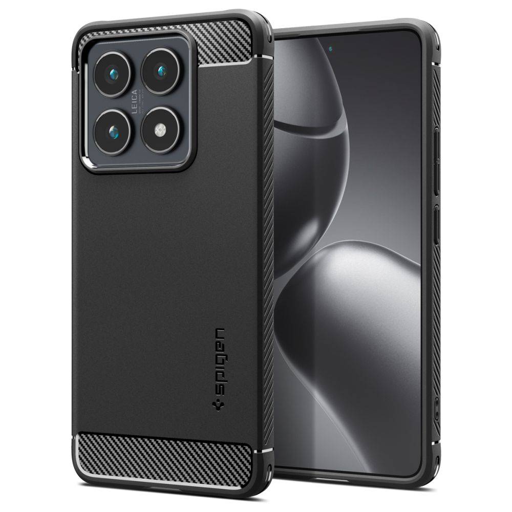Telefontok Xiaomi 14T Pro 5G - SPIGEN Rugged Armor - matt fekete hátlap tok