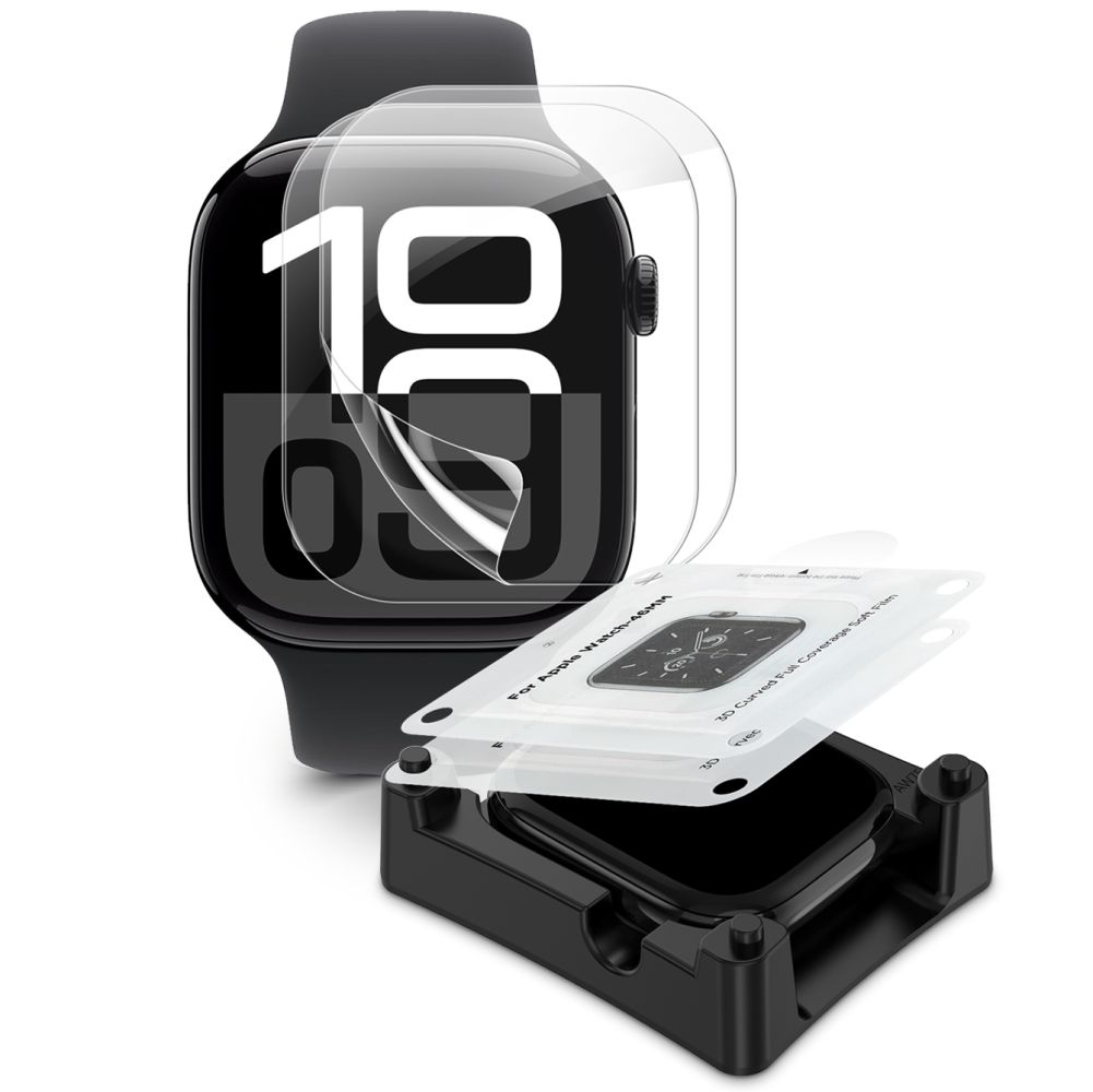 Apple Watch 10 (42 mm) okosóra kijelzővédő fólia - Tech- Protect Supreme - fólia felhelyezést segítővel (2db)