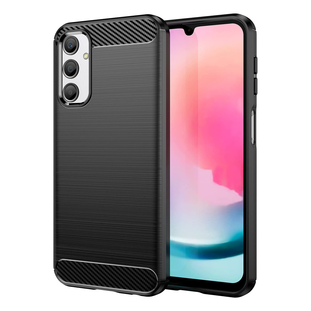 Samsung Galaxy S25 telefontok - Carbon Fiber - fekete szilikon hátlap tok