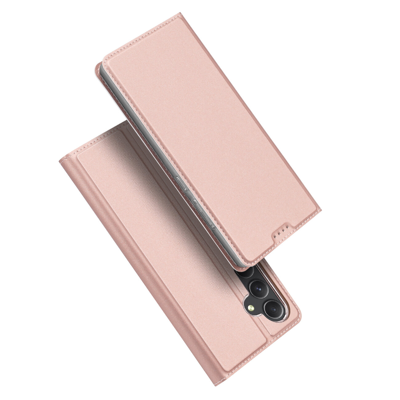 Telefontok Samsung Galaxy S25 - Dux Ducis rose gold könyvtok