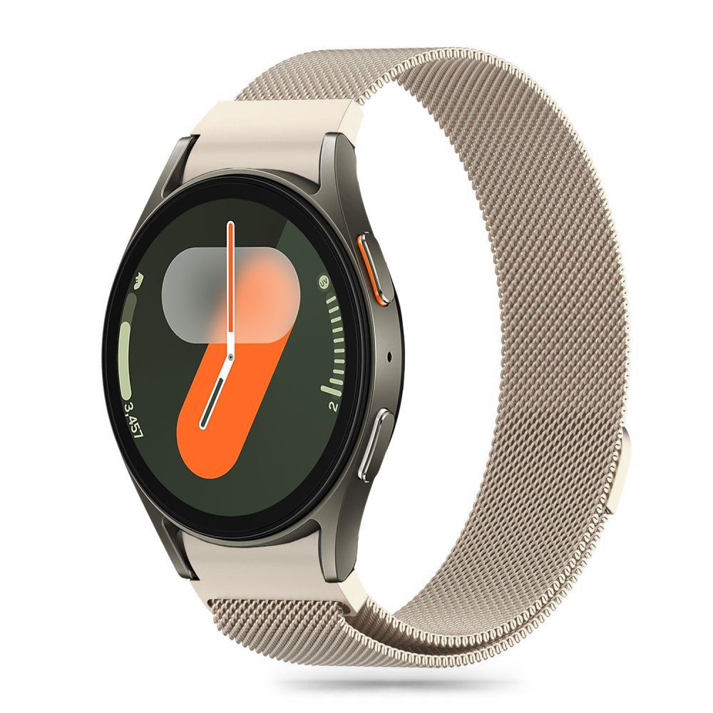 Samsung Galaxy Watch7 - TECH-PROTECT Milaneseband ”2” - mágneses matte gold fémszíj (20 mm szíj szélesség)